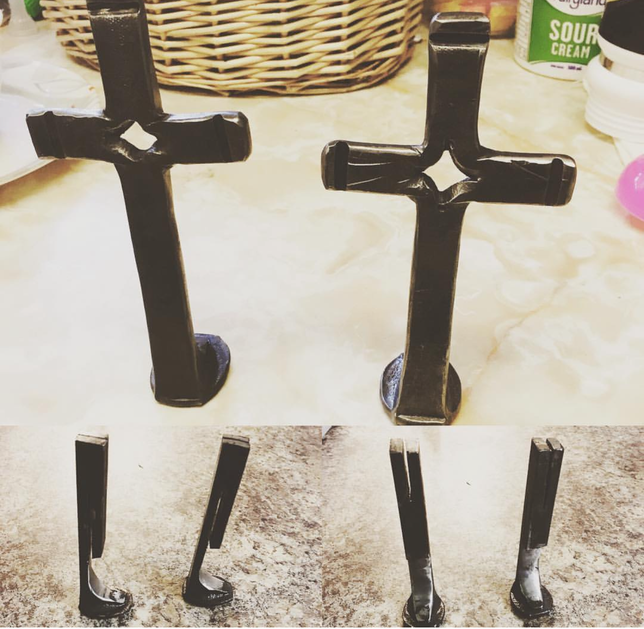 Railroad Spike Cross